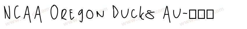 NCAA Oregon Ducks Au字体转换